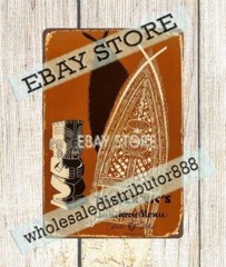 1961 Trader Vics Luau Room Tiki Surf Board MIXOLOGY metal tin sign home decor