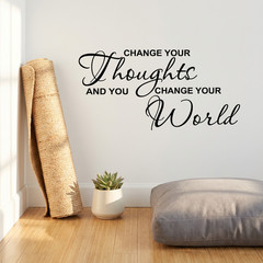 Change Your Thoughts Vinyl Wall Art Inspirational Quotes and Saying