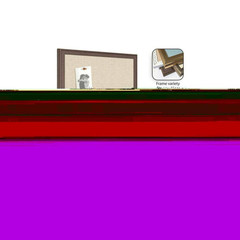 Woodgrain 26 In. X 38 In. Brown Wood Framed Neutral Linen Memo Board