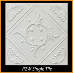 DIY Decor Glue-up Styrofoam Ceiling Tile 20 in x 20 in R2W 56/Lot (147.84 S/F)