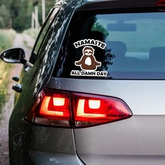 Namaste All Damn Day – Vinyl Decal Sticker – Car Window Laptop – ebn9290