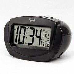 31022 Equity by La Crosse Battery Powered Insta-Set LCD Digital Alarm Clock
