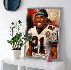 Deion Sanders Poster or Canvas – Deion Sanders Atlanta Falcons Wall Art Painting