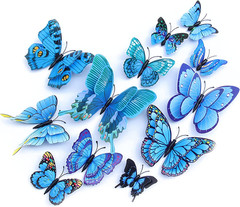 Butterfly Wall Decor 24/48 PCS, 3D Butterflies Stickers for Party Decorations wi