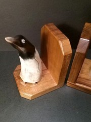 VTG Pair Of DYKEHEAD Hand Carved Horn Bookends Made In Scotland