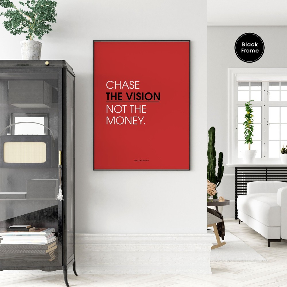 Motivational Poster, Chase the Vision, Motivational Wall Art, Motivational Quote