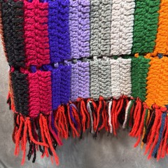 Multicolor Crochet Afghan Blanket Throw Granny Cottagecore 50 W X 78 L