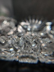 Antique American Brilliant Period Crystal Cut Sunburst Glass Bowl