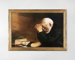 Grace and Gratitude Print: Praying Over Bread by Eric Enstrom Christian Art Prin