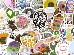 5-50 pcs Mental Health Stickers, Inspirational Motivational Vinyl Laptop Decals