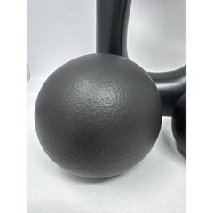 Modern Black Hollow Cutout Ceramic Vase with 2 Textured Spheres 14in