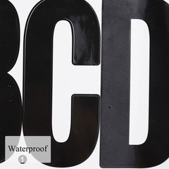20 Sheets 6 Inch Letter Number Stickers, Self Adhesive Vinyl Capital Black