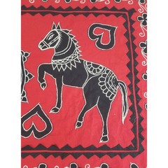 Vintage Traditional Indian Appliqued Folk Art Tapestry 58x32in