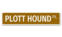 7014 SS Plott Hound 4″ x 18″ Novelty Street Sign Aluminum