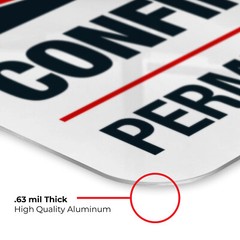 Danger Confined Space Permit Not Required Sign, OSHA Danger Sign,