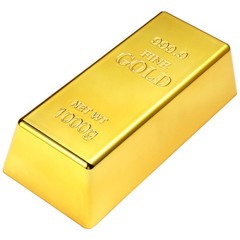 1-10*Gold Bar Door Stopper Brick Fake Golden Bullion Real Look No Slip Soft Stop