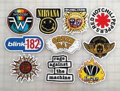 90’s Alt Rock Bands Sticker Pack Vinyl (10) SET 1 Sublime Blink Green Pearl