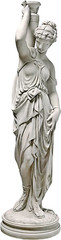 Dione the Divine 38″ Greek Water Woman Garden Statue – Antique Stone Finish