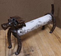 Veteran Made Custom Found Recycled Art – Roller Dog