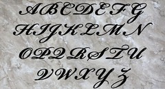 Script Cursive Wedding Letter Initial Vinyl Sticker Decal 3″-5″ (g)