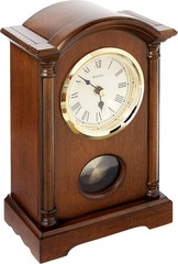 Dalton Chiming Pendulum Table Clock – Walnut Finish – Gold-Tone Accents