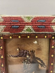 Western Theme Photo Frame Rustic Resin 4×6 Colorful Native American Colorful 7×9
