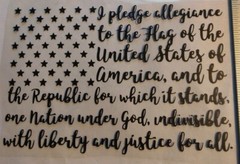 American Flag Pledge Of Allegiance USA Freedom United States Decal Sticker