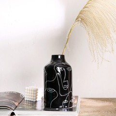 Ceramic Vase Irregular face Design Decorative Flower Vase for Home Decor Living