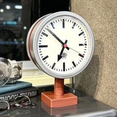 Dulton Double Face Clock 170D2 YR-0643 IVORY RAW Wall Japan NEW