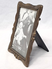 The Weston Gallery Solid Brushed Dark Brass Free Standing Photo Frame 3.5 X 5