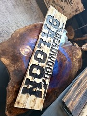 Western Saloon, Carved Wood, Western Style Sign, 42”L X 10”, Torched, Sealed