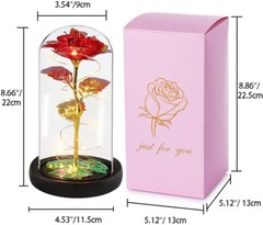 Glass Rose Mothers Day Flower Gifts for Mom Light Up Rose for Women Grandma Wife