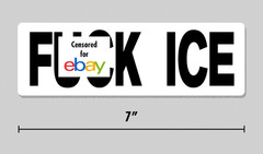 Anti-ICE Sticker «F**k Ice» Block Letters 7″ Vinyl Decal