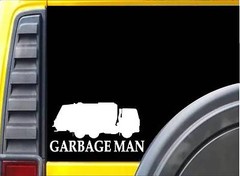 Garbage Man sticker L229 8″ vinyl trash truck decal