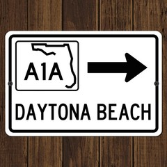 Daytona Beach Florida Scenic Highway A1A Road Sign Florida Metal Beach Sign
