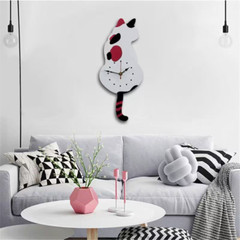 kit Cat Cute Clock | Pendulum Wall Clock | Cat Wall Clock | Room Wall Clock