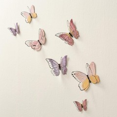 Butterfly Dreams 3-Dimensional Wings Colorful Wall Decals/Stickers