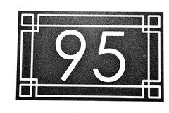 Engraved Personalized Custom House Home Number Street Address HDPE Sign 5In
