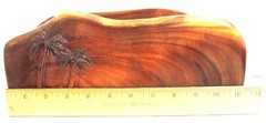 Hand Carved Wood Letter Holder, Free Standing, 12×4.5×3 Made in Hawaii Excellent