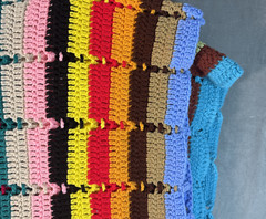 Multicolor Crochet Afghan Blanket Throw Granny Cottagecore 50 W X 78 L