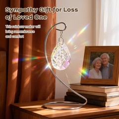 Vertical Sun Catcher with Crystal & Glass, Elegant Light Capture Decor Gift