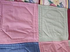 Handmade Quilt Patchwork Reversible Throw Lap Blanket 68”x48” Floral With Tote