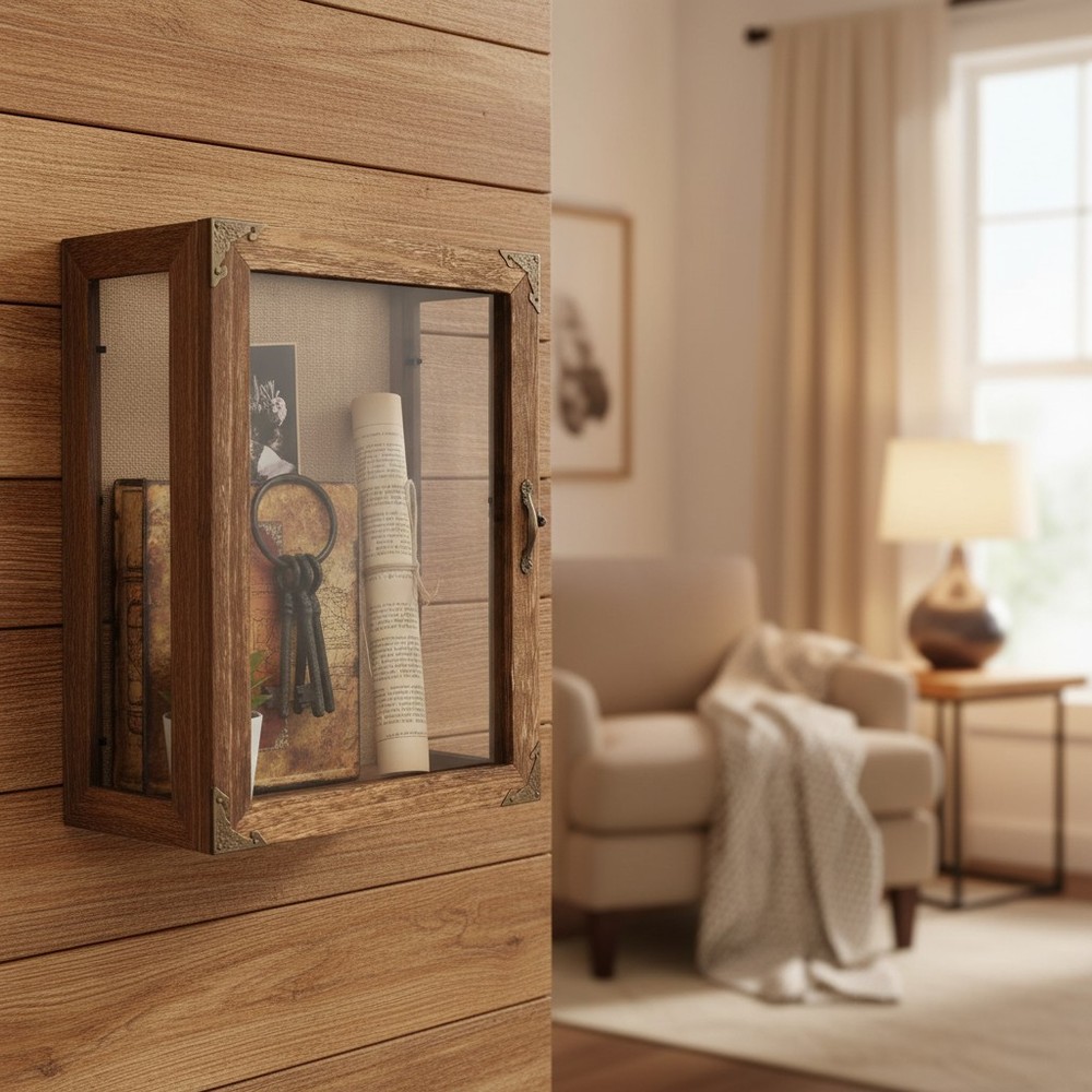 Multi-Angle Display Case 11×14 with Glass Sides for Bulky Items and Memorabilia