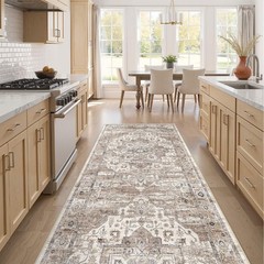 3×8 Washable Runner Rug :Hallway Runner with Non Slip Backing Farmhouse for B…