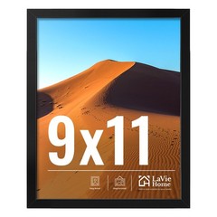 LaVie Home 9×11 Picture Frame for Wall Display, 9×11 Black Picture Frame with…