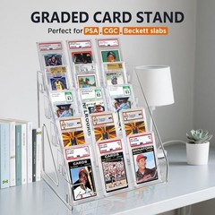 Trading Card Display Stand, PSA Card Display Acrylic Shelf, Vertical Holder f…