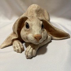 Vintage Universal Statuary Lop Eared Mother Rabbit Figurine Resin #768