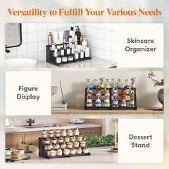 Lifewit Plastic 9 Inch Dark Cologne Stand, Step Perfume Organizer
