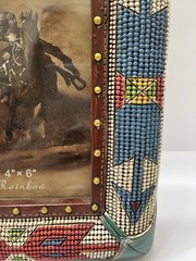 Western Theme Photo Frame Rustic Resin 4×6 Colorful Native American Colorful 7×9