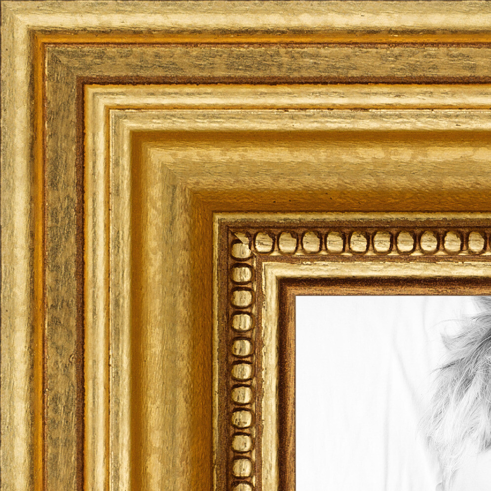 ArtToFrames Custom Picture Poster Frame Gold Foil on Pine 1.25″ Wide Wood